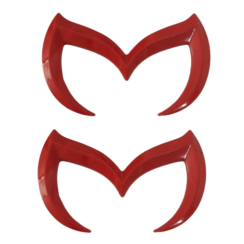 2X Rdeče Zlo M Logo Grb Značko Decal Za Mazda Vseh Model karoserije Zadnji Prtljažnik Nalepke Nalepke tovarniška ploščica Dekor Dodatki Slike 0