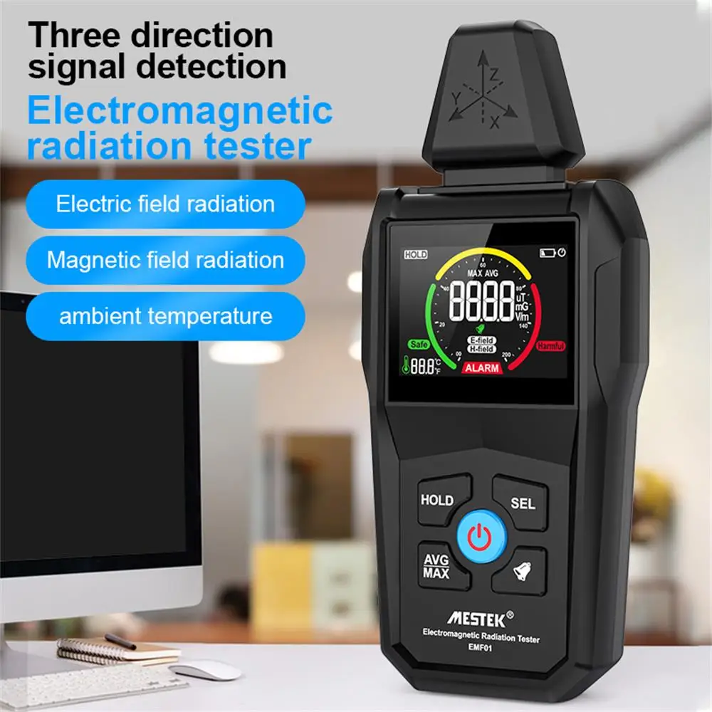Elektromagnetno Polje EMF Detektorji EMF Meter Digitalni Barvni Zaslon Gospodinjski Ročni Elektromagnetnega Polja Sevanja Tester Slike 0