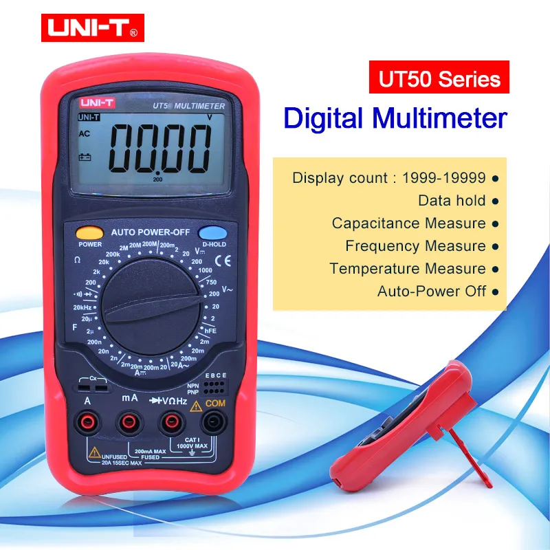 ENOTA Digitalni multimeter Velik LCD Zaslon UT50 Serie Voltmeter Ampermeter Ohmmeter Diode/Kontinuitete Test Zaščito pred Preobremenitvijo Meter Slike 0