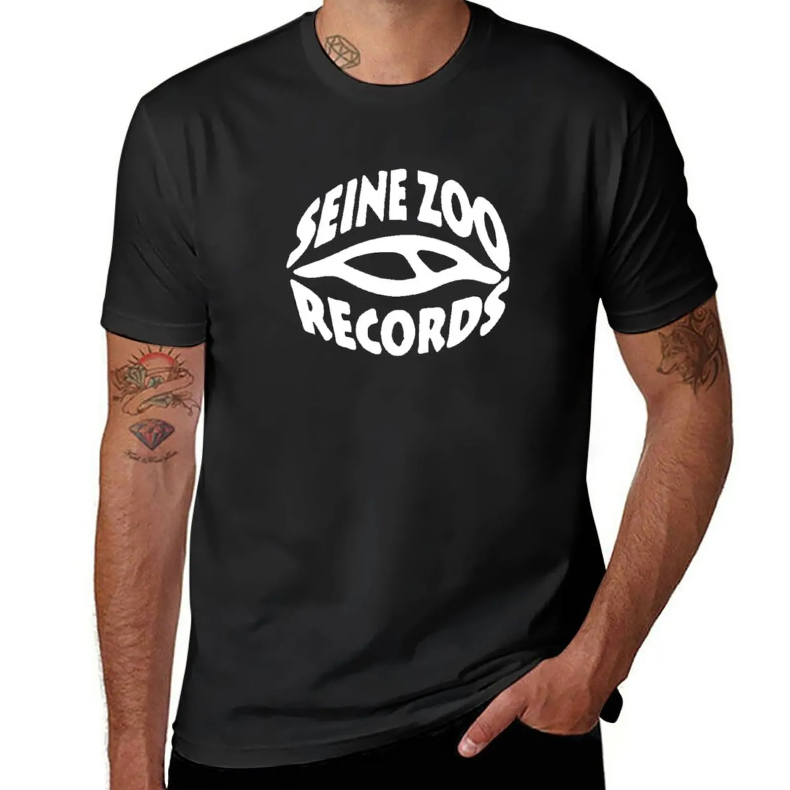 Novo Seine Zoo Records T-Shirt poletnih vrh Kratko t-shirt poletnih oblačil hitro sušenje rokavi moški velik in visok t srajce Slike 0