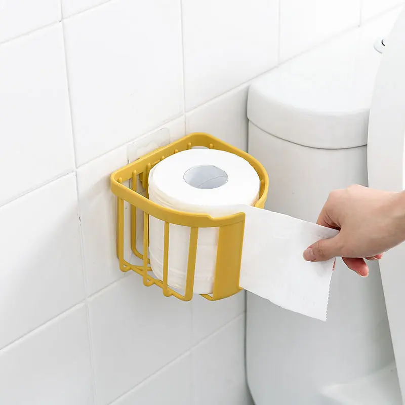 Punch-brezplačno Toaletni Papir Držalo Polje Nepremočljiva Shranjevanje Wc Roll Papir Shranjevanje Rack papirnato Brisačo, Kuhinja, Kopalnica, Škatla za Shranjevanje Slike 0
