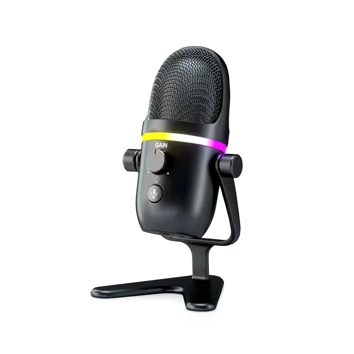 USB Kondenzatorskega Mikrofona, RGB Esports Iger Mikrofon Namizni Mikrofon, Računalnik, Mikrofon za Snemanje Slike 0