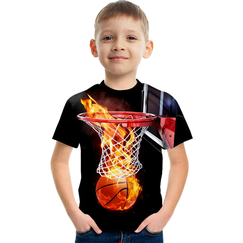 2023 Poletje za Otroke in Dečke Kratek Rokav T-shirt Oblačila 3D Malo Mačka T-shirt Tiskanje otroška Oblačila Slike 1