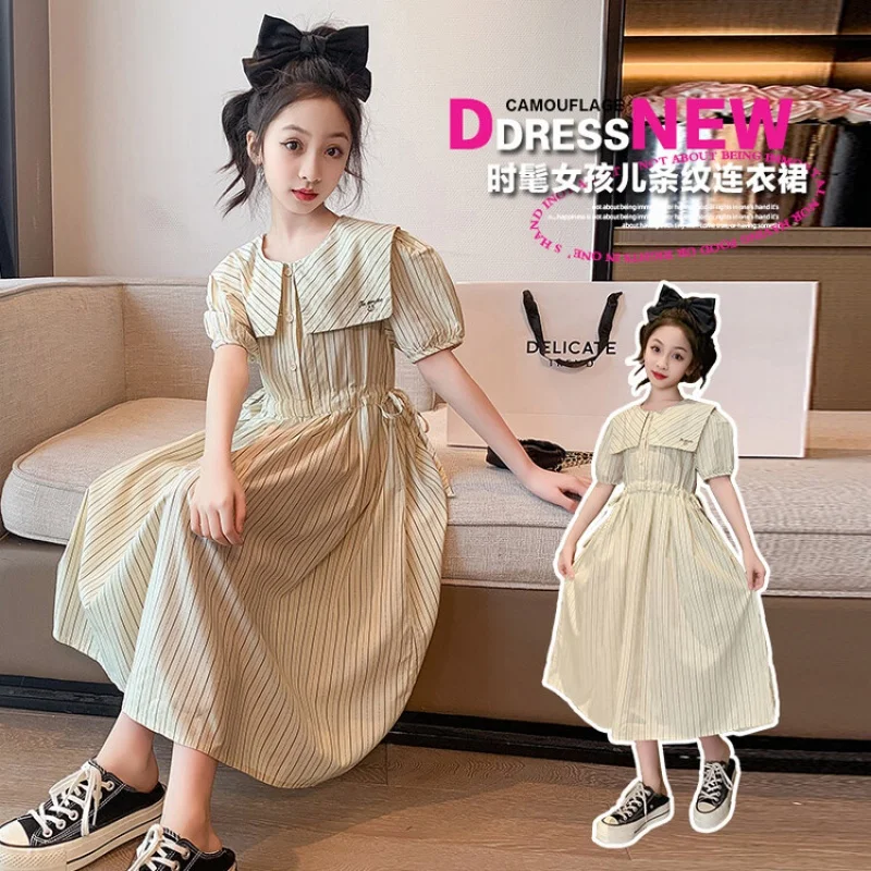 Poletje Dekle Obleko 4-16 Let Teen Oblačila 2023 Novi korejski Slog Otrok na Prostem Obleka Princess Poroka Stranka Obleko Slike 1