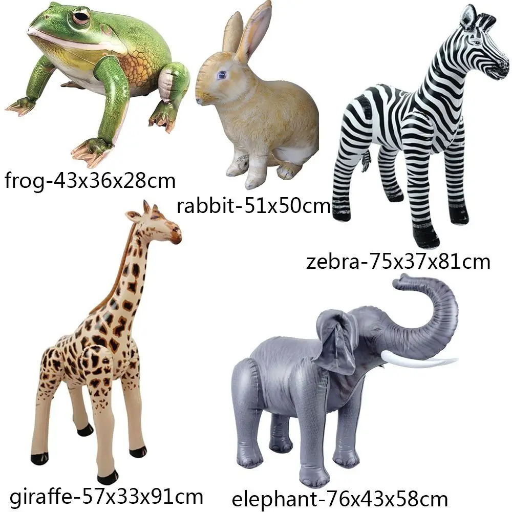 Velikan Simulacije Živali Napihljivi Balon Model Divji Gozd Baloni Krava Slon, Žirafa, Zebra, Zajec, Konj Stranka Dekor Slike 1