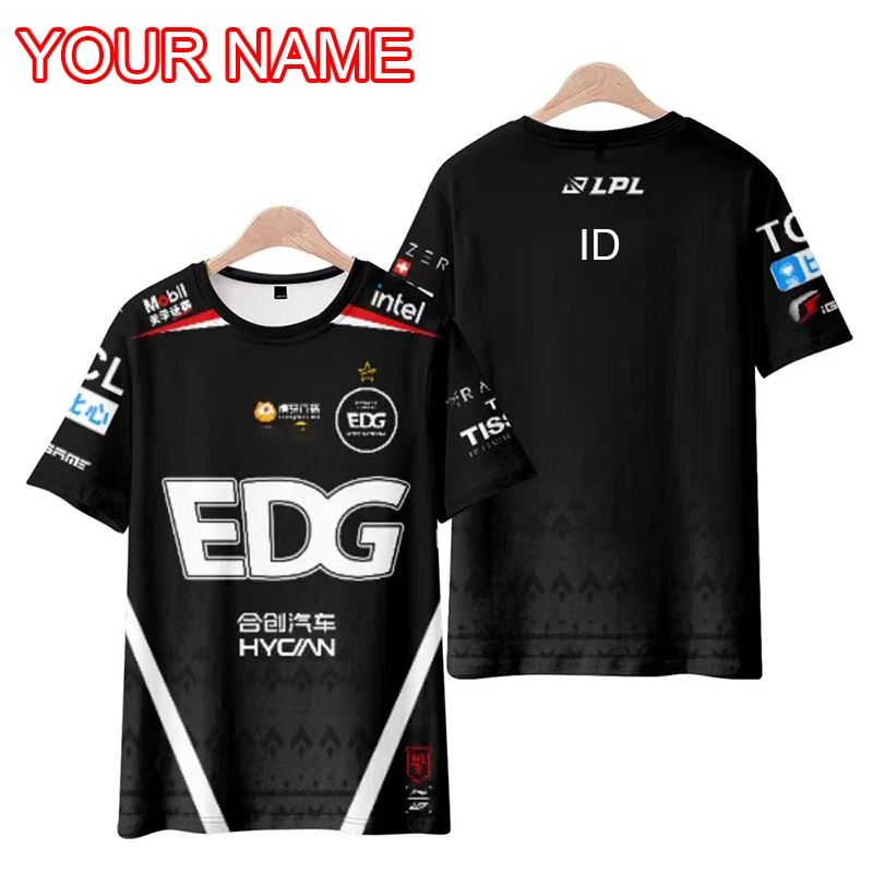 2023 Novo League of Legends EDG Ekipa Z Logotipom Krog Vratu Quick Dry Plus Velikost T-shirt Ime po Meri Konkurence Poletnih Oblačil Slike 2