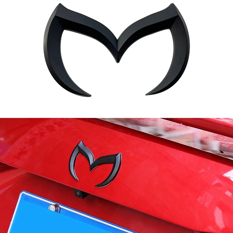 2X Rdeče Zlo M Logo Grb Značko Decal Za Mazda Vseh Model karoserije Zadnji Prtljažnik Nalepke Nalepke tovarniška ploščica Dekor Dodatki Slike 2