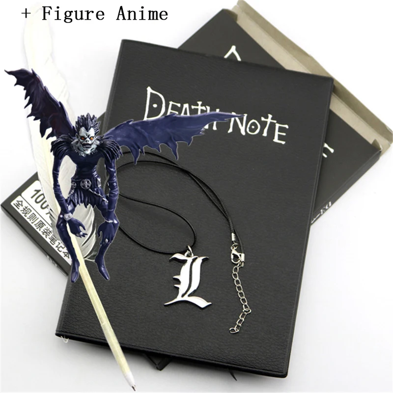 A5 Anime Smrti Opomba Prenosni Set Usnje List in Ogrlico Pero Pero List Death Note Pad za Darilo Slike 2