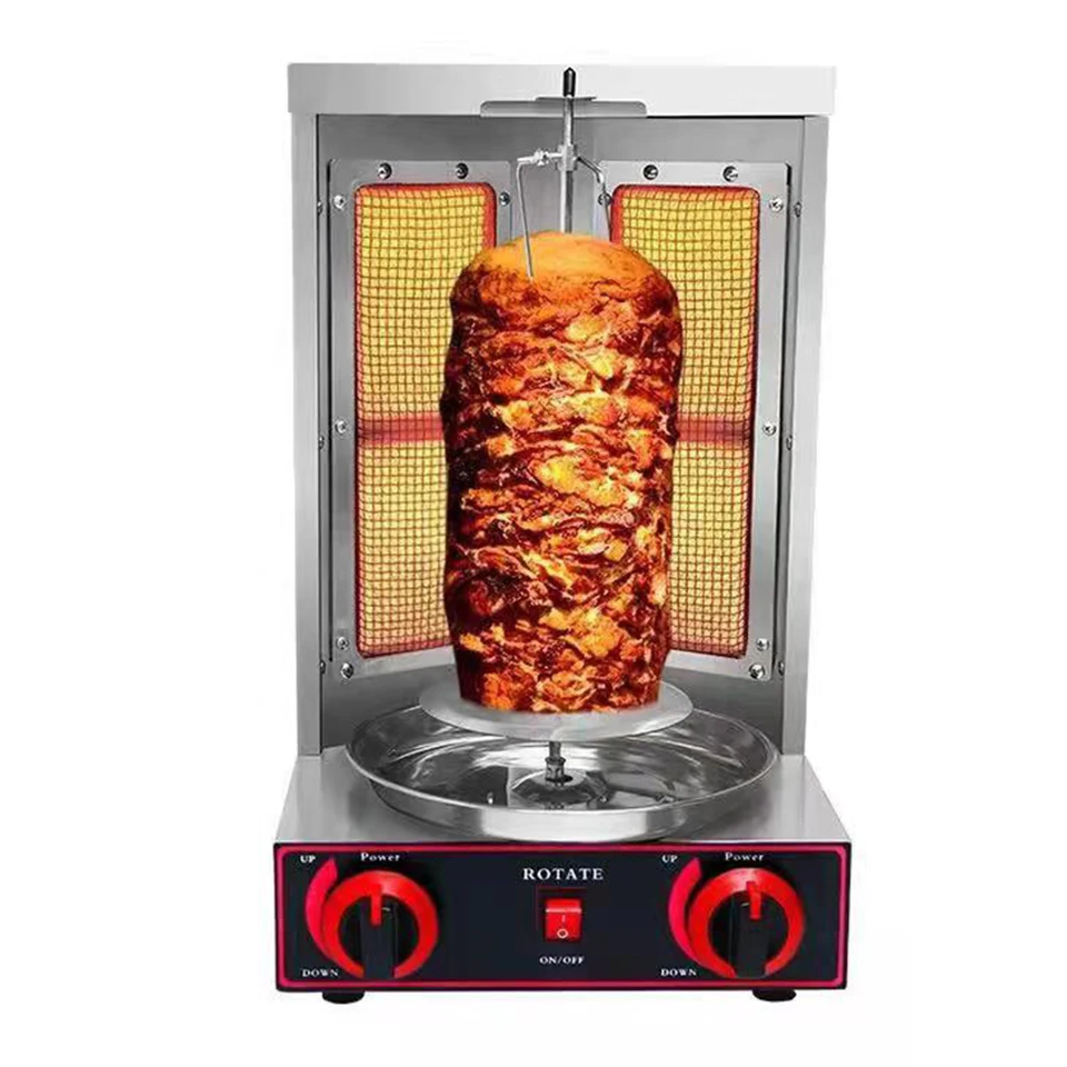 EB25 Električni Shawarma Doner Kebab Pralni Žiro Žar z 2 grelnimi Elementi Vertikalnih Pitovnih za Komercialne domači Kuhinji Slike 2