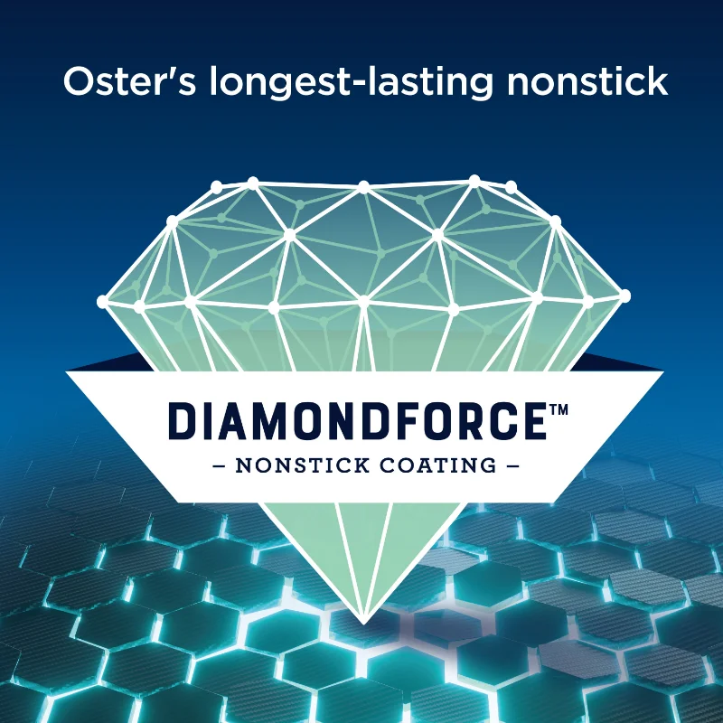 Oster DiamondForce 12-Palčni x 16-Palčni Nonstick Električna Ponev s Prilepko Pokrov Slike 2