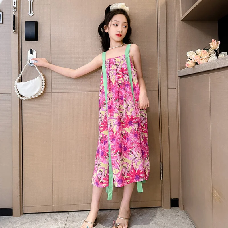 Poletne Obleke za Mlada Dekleta, 4-16 Let Priložnostne Slog Otrok Obleko 2023 Novih otroških Oblačil Brezplačne Dostave korejski Stil Oblačenja Slike 2