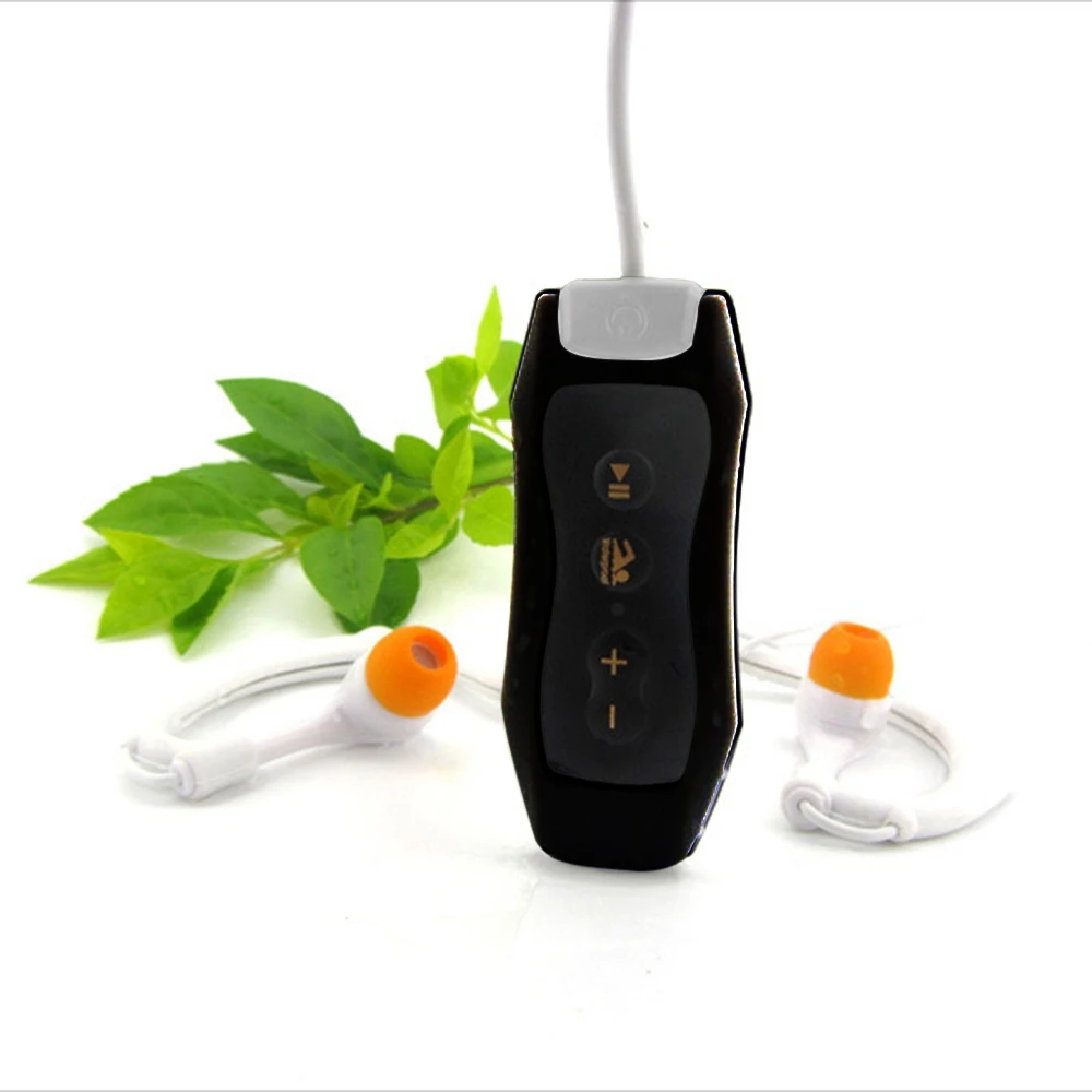 Predvajalnik Glasbe MP3 z Bluetooth in Podvodni Slušalke za vodne športe, Plavanje Krogov Kratek Kabel 4GB-Črn Slike 2