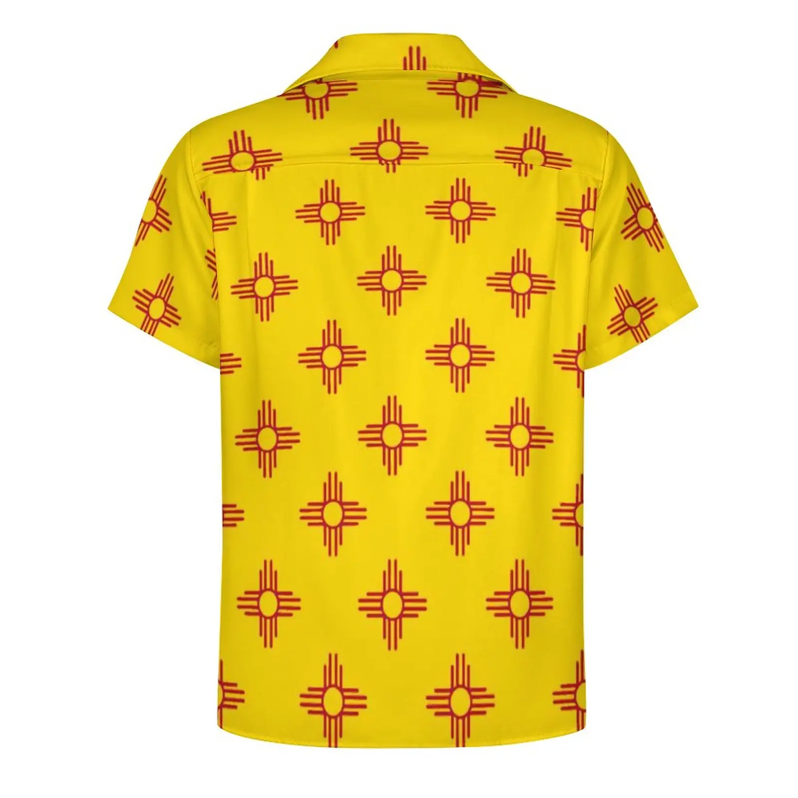 Zia Sonce Simbol Priložnostne Majice Novi Mehiki, Državne Zastave, Rdeče Plaži Majica Hawaiian Vintage Bluze Človek Grafika Plus Velikost Slike 3