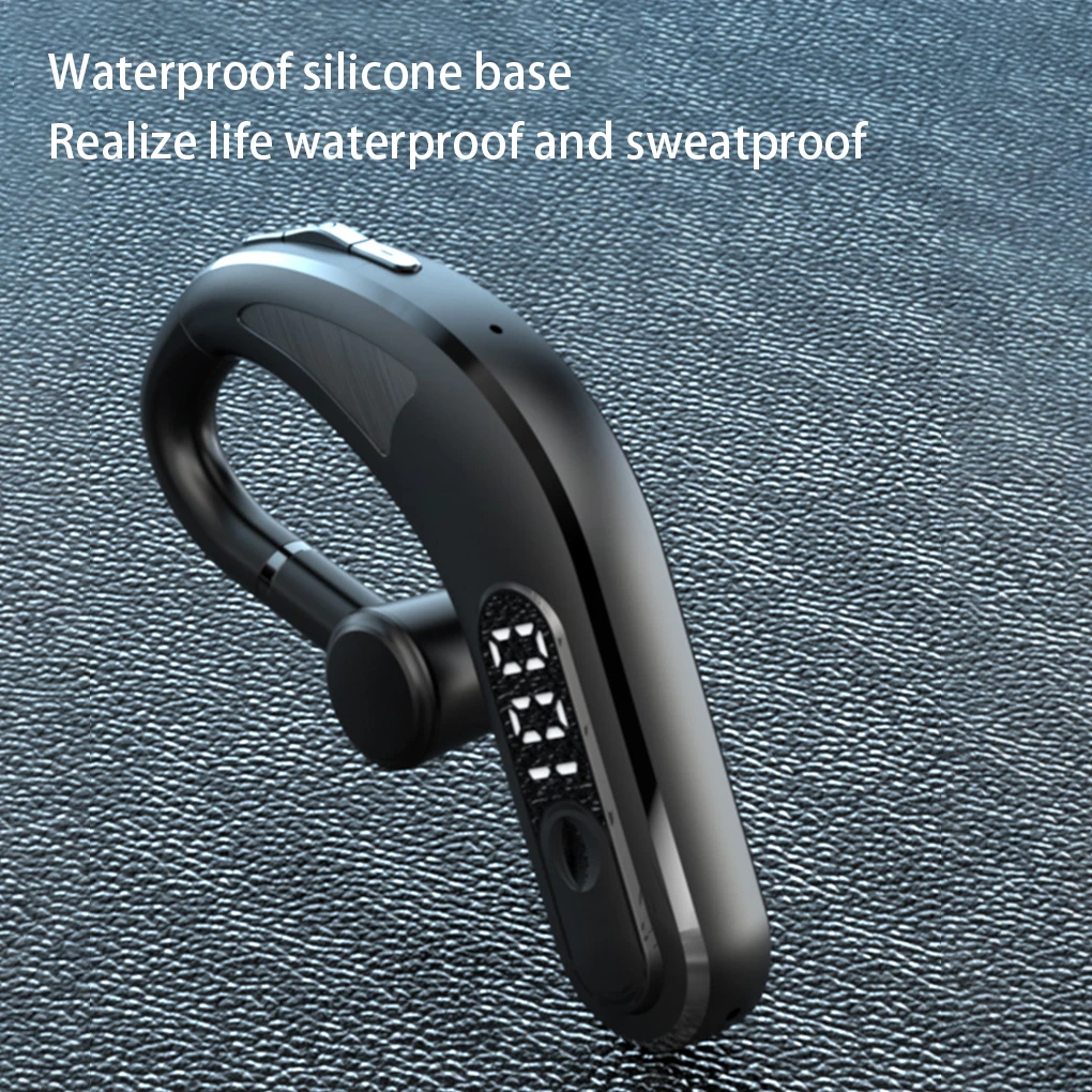 Brezžična tehnologija Bluetooth slušalke združljive Slušalke Vodotesne Slušalke Zaslon Glasovni Nadzor držalo za uho Slušalke Blue Slike 4
