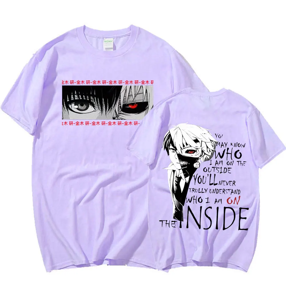 Japonski anime Tokyo Ghoul vzorec T-shirt Moški T-shirt Bombaža T-shirt za Moške in Ženske, Modni Kratek Rokav Y2K Slog T-shirt Slike 5